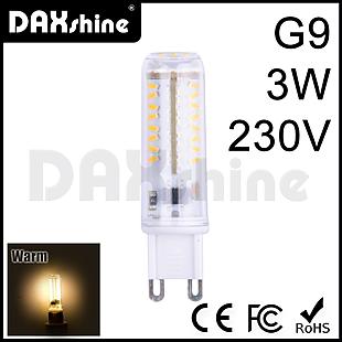 DAXSHINE 70LED G9 3W AC230V Warm White 2800-3200K 170-200lm     